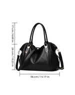 Bolso de mano de cuero suave de gran capacidad para mujeres