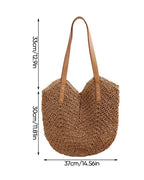 Women's straw tote bag