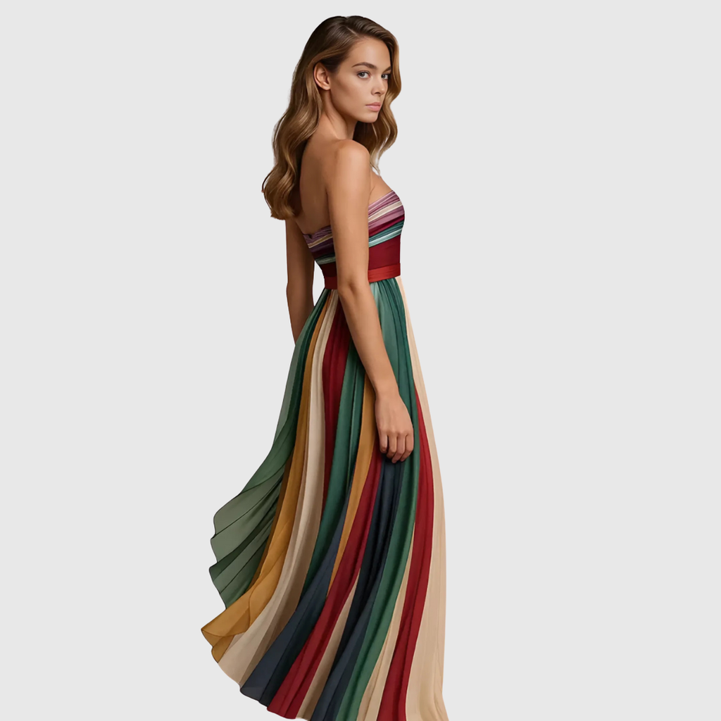 Mónica | Vestido Largo Chic con Detalles Elegantes