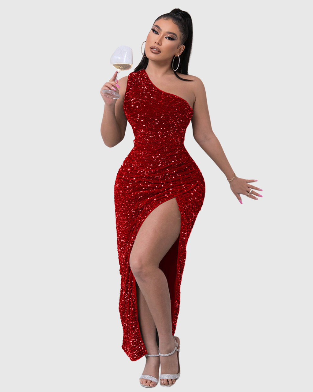 Gloria | Vestido de Noche de Lujo de un Hombro