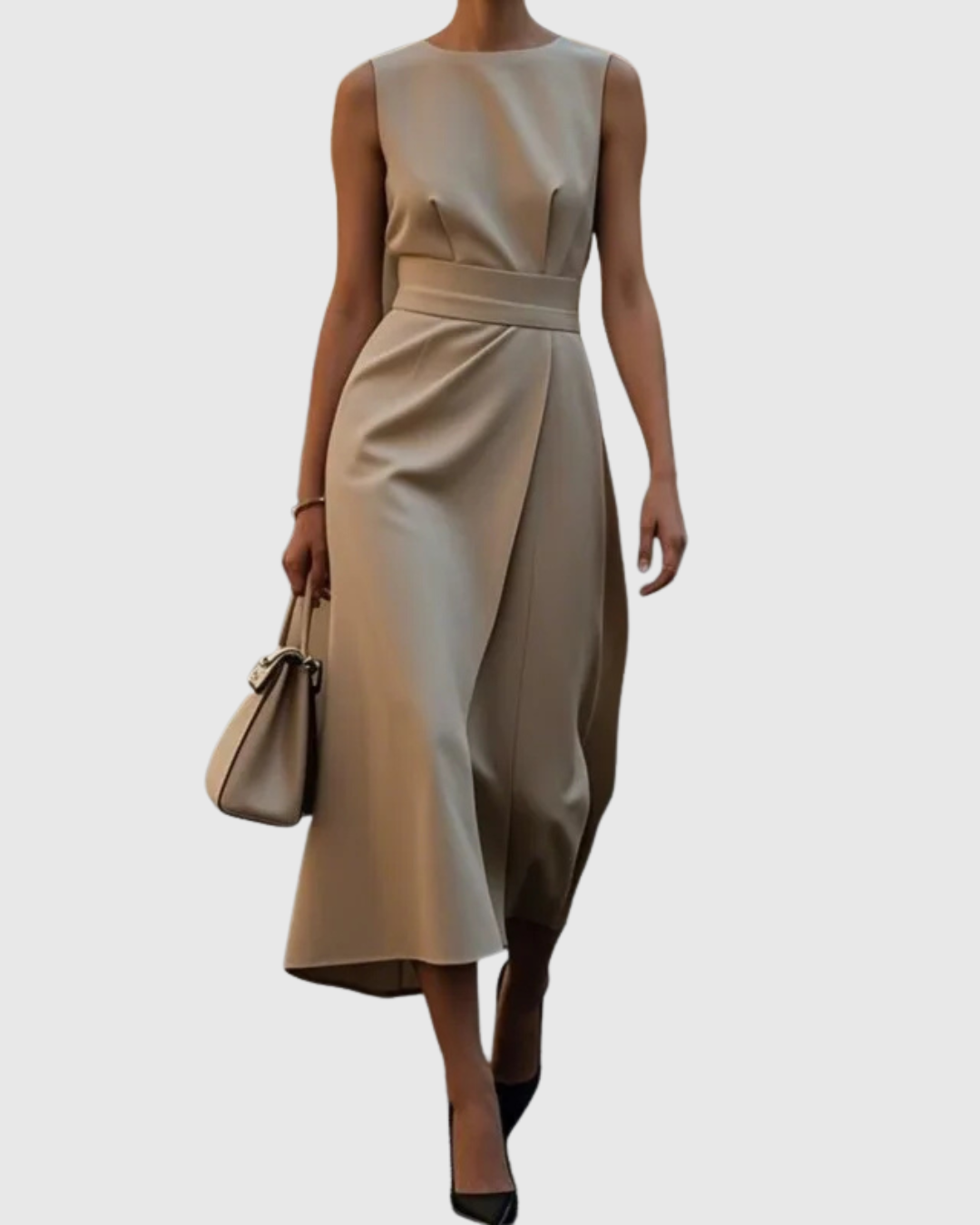 Inés | Vestido Elegante de Cuello Redondo