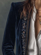 Atenea | Chaqueta Larga Bordada Vintage