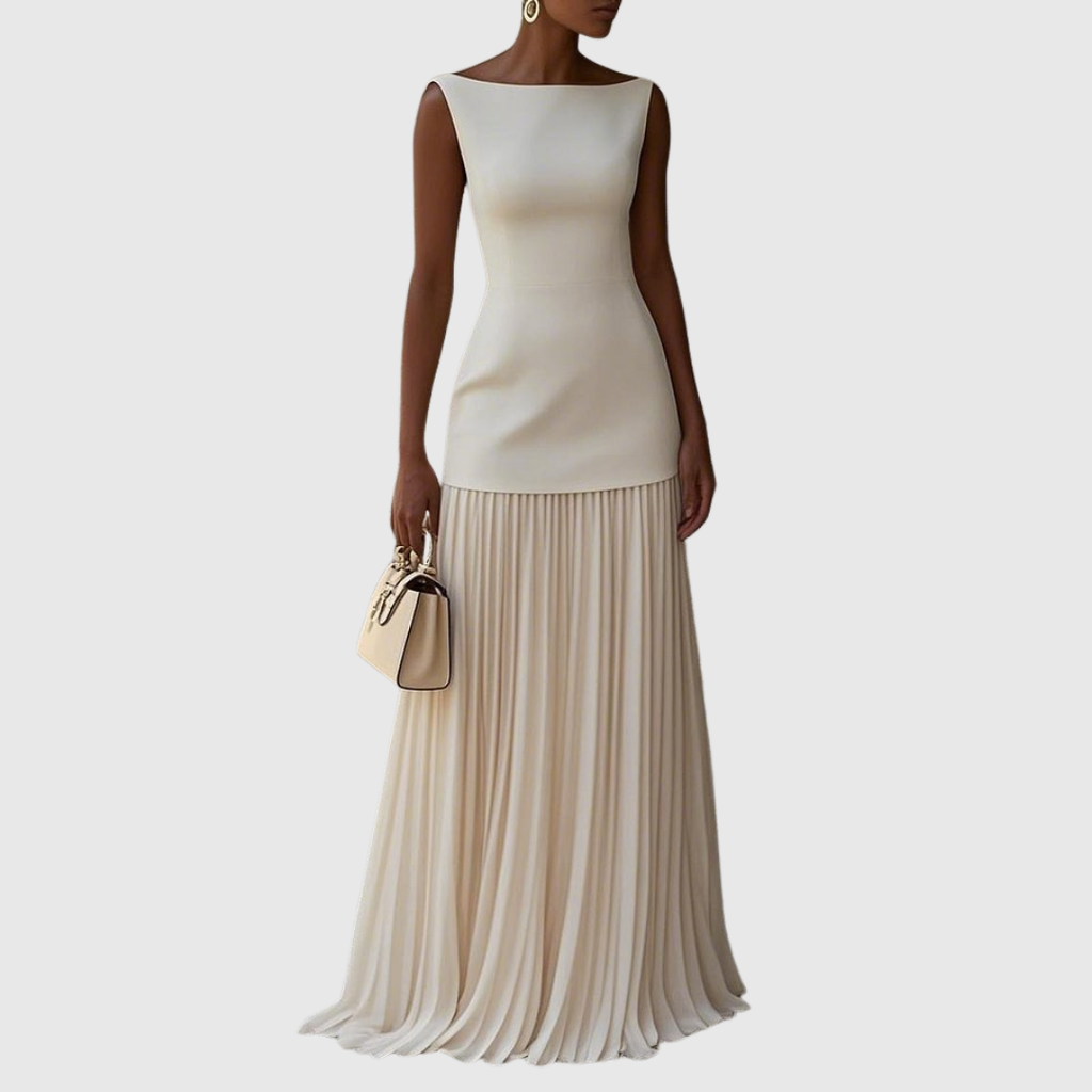 Estela | Vestido sin Mangas con Pliegues Fluidos
