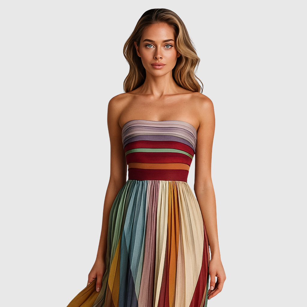 Mónica | Vestido Largo Chic con Detalles Elegantes
