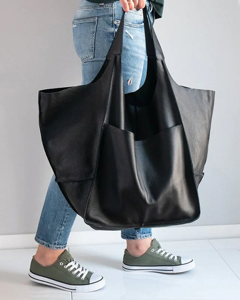 Bolsos de cuero de gran capacidad para mujer