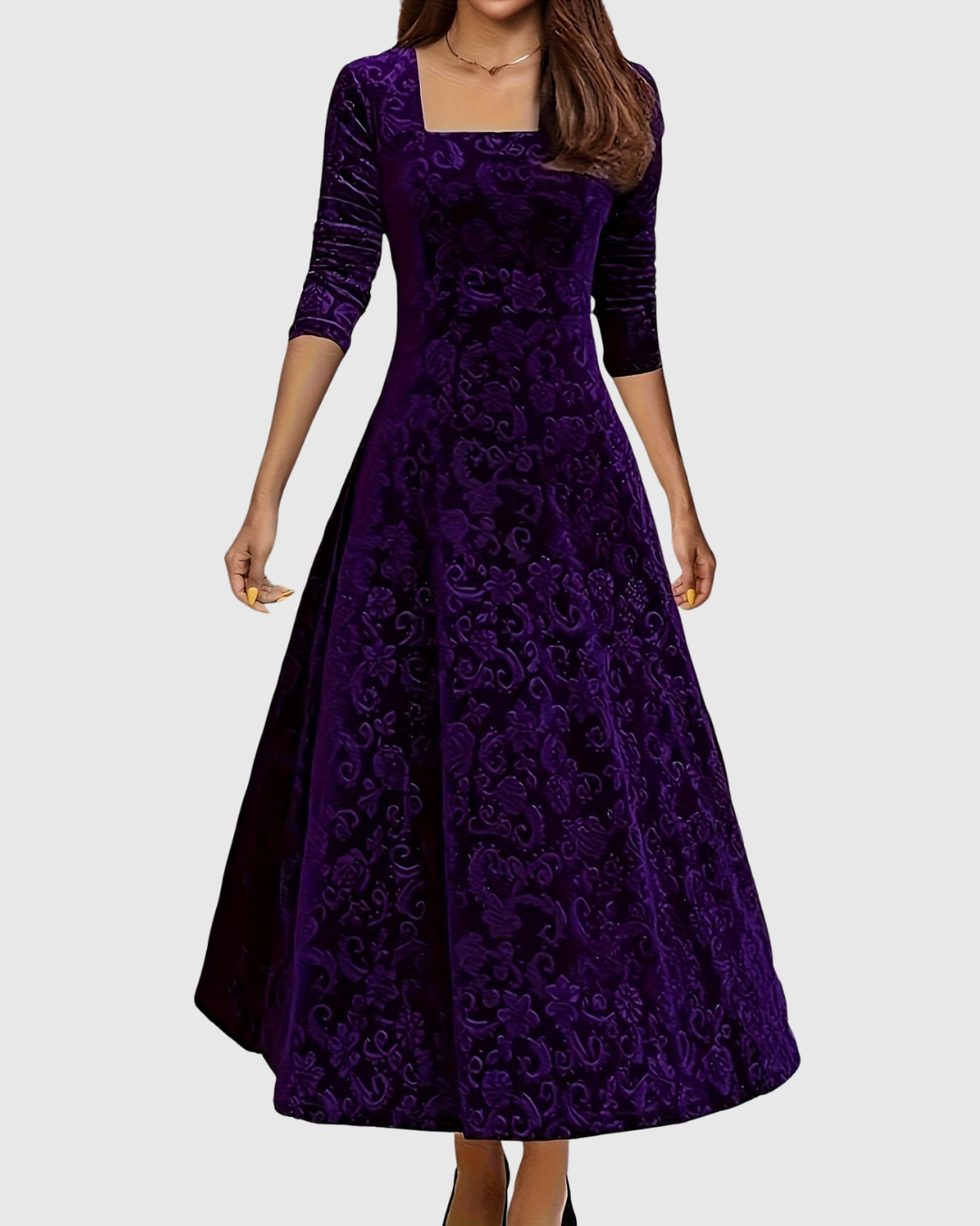 Rosario | Vestido Midi Floral Elegante