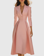 Victoria | Vestido Midi Blazer Plisado Elegante