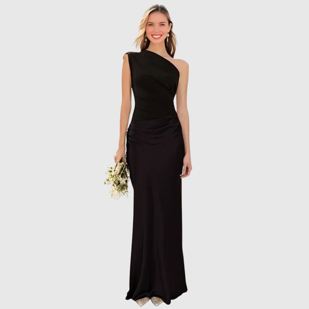 Beatriz | Vestido Largo Satinado de un Hombro