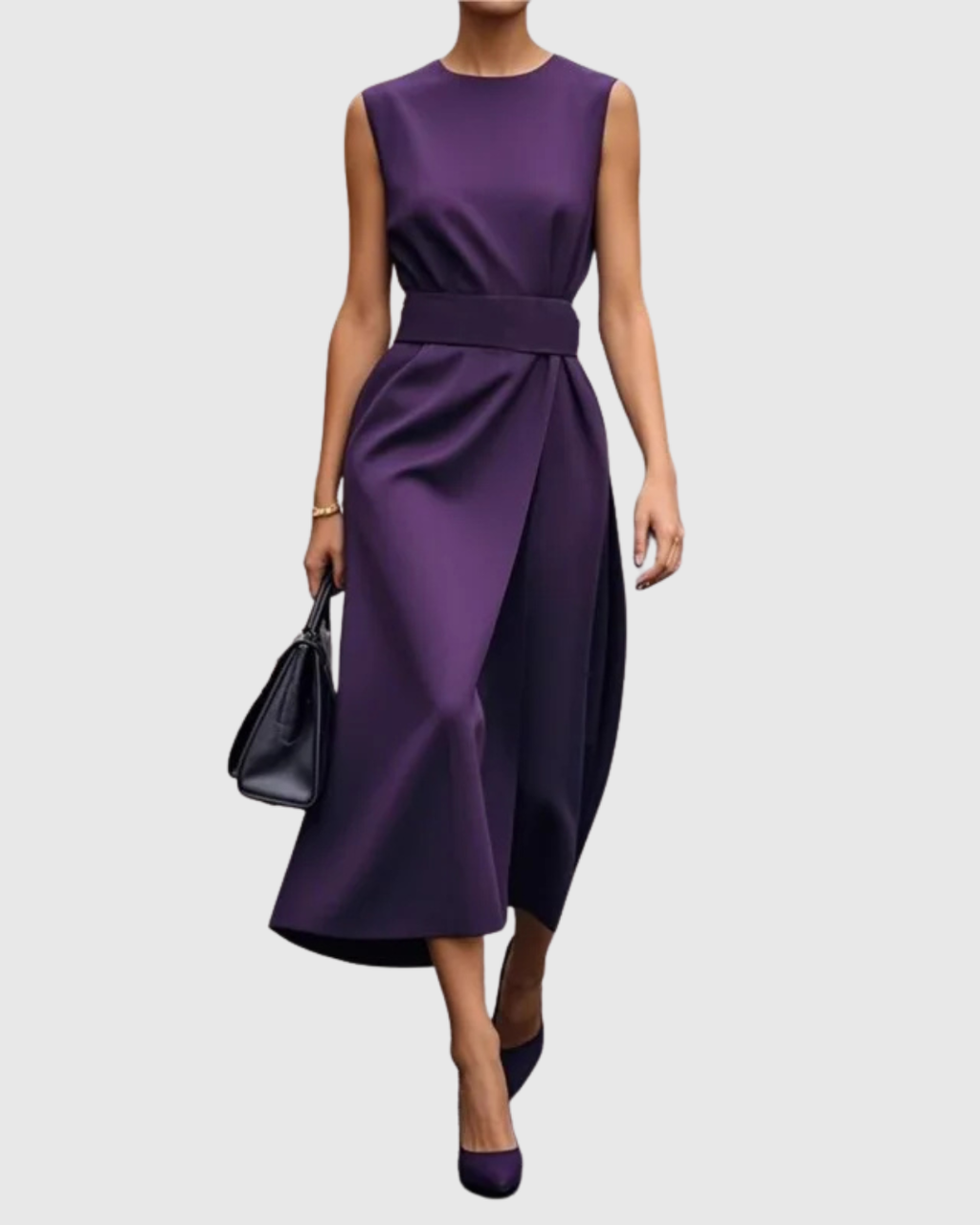 Inés | Vestido Elegante de Cuello Redondo