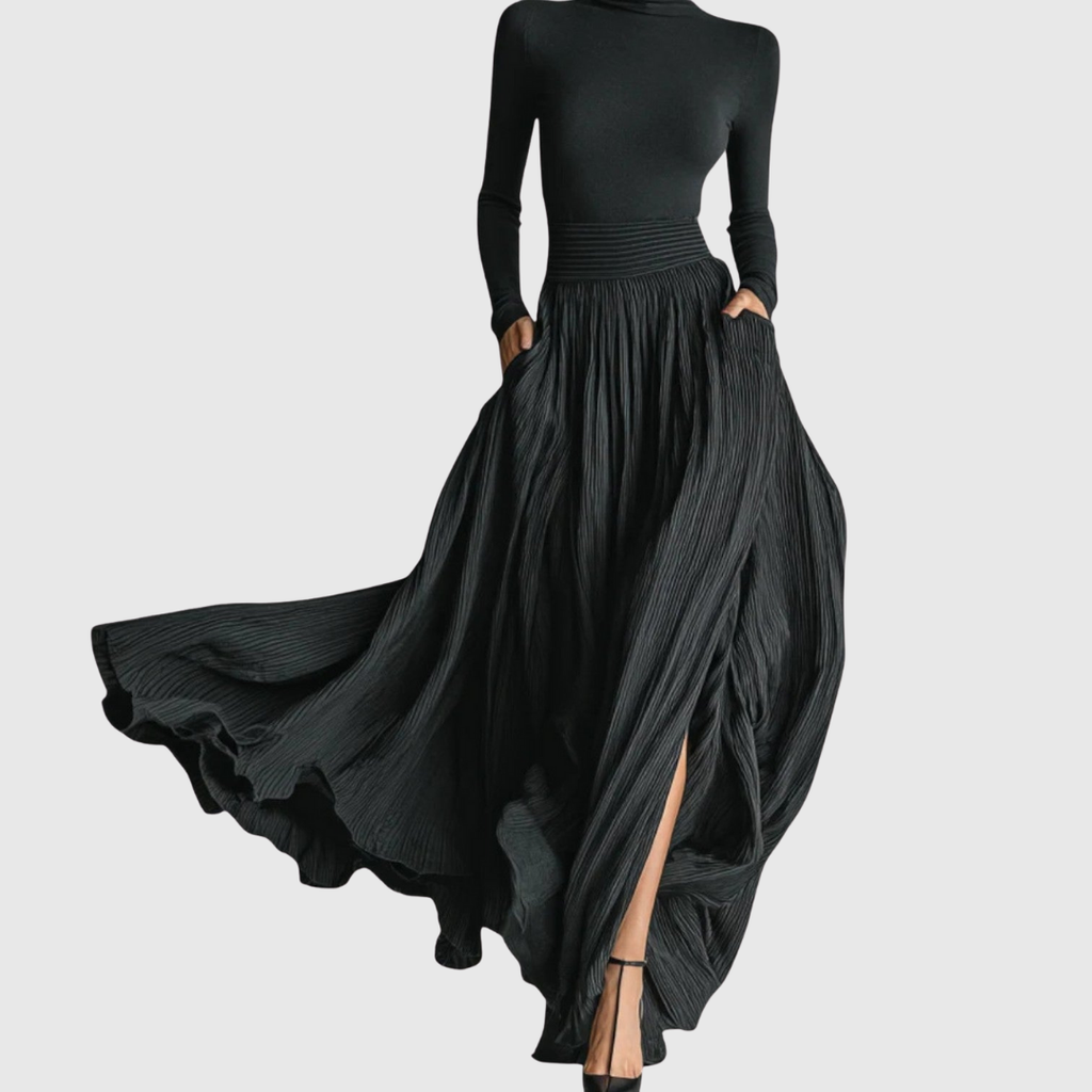 Triana | Conjunto de Falda Maxi de Talle Alto y Camisa