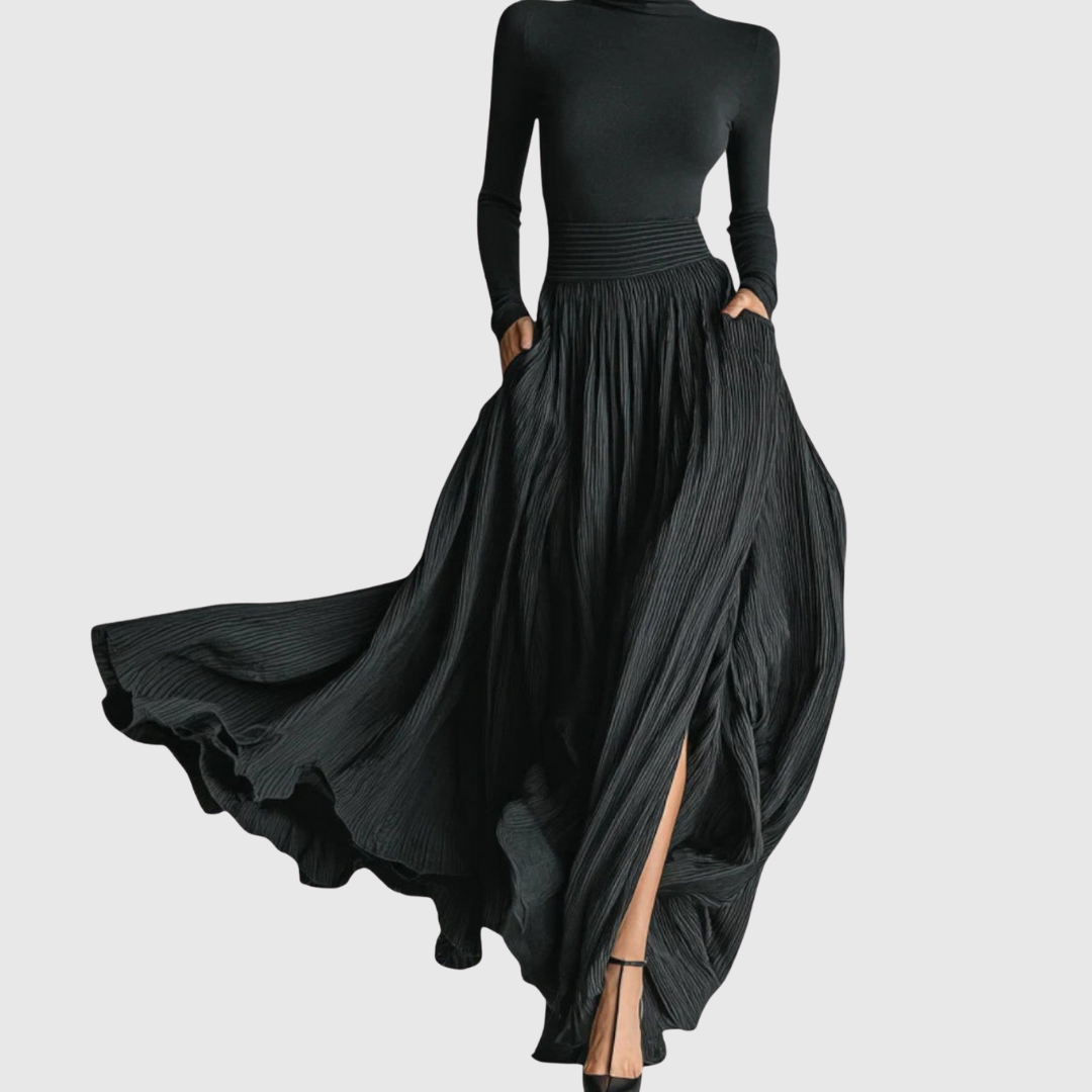 Triana | Conjunto de Falda Maxi de Talle Alto y Camisa