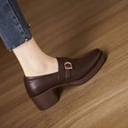 Celina | Zapatos de Tacón Ancho de Piel