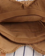 Women's straw tote bag