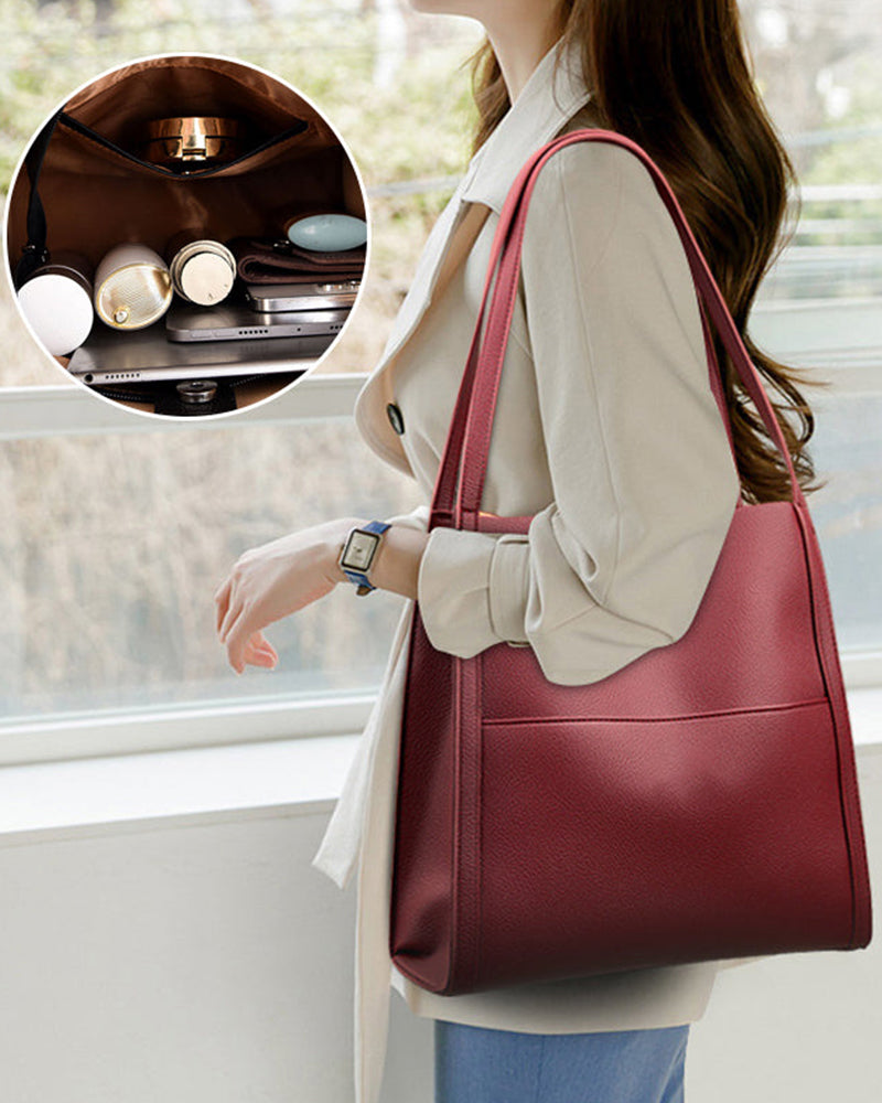 Simple solid-colored crossbody bag