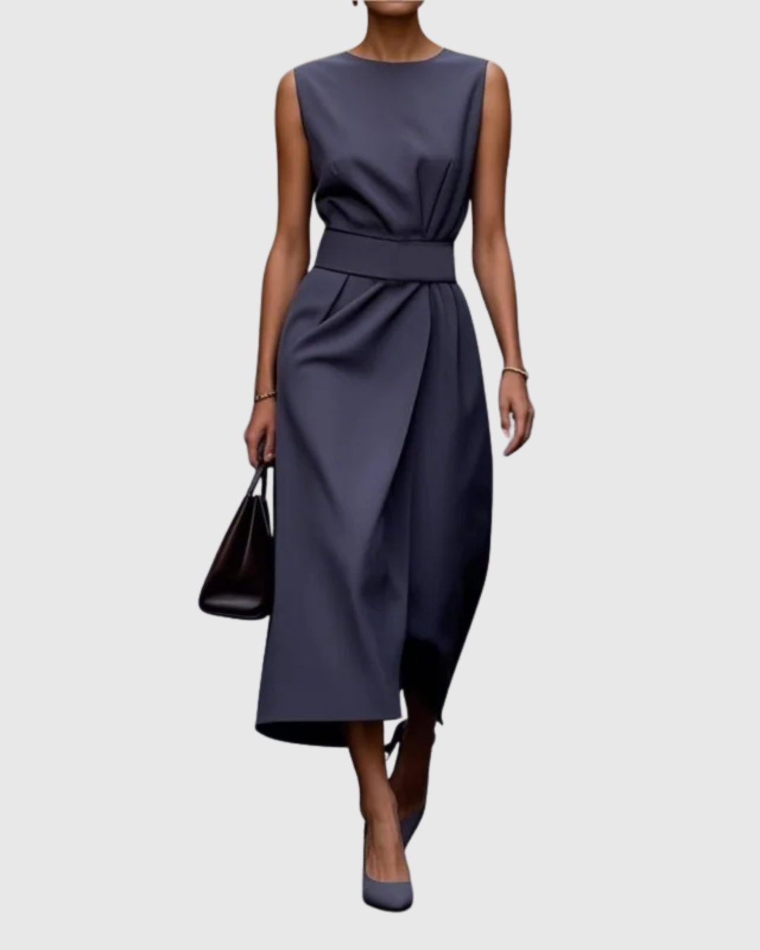 Inés | Vestido Elegante de Cuello Redondo
