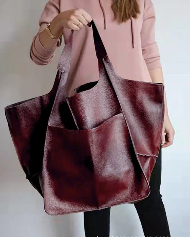 Bolsos de cuero de gran capacidad para mujer
