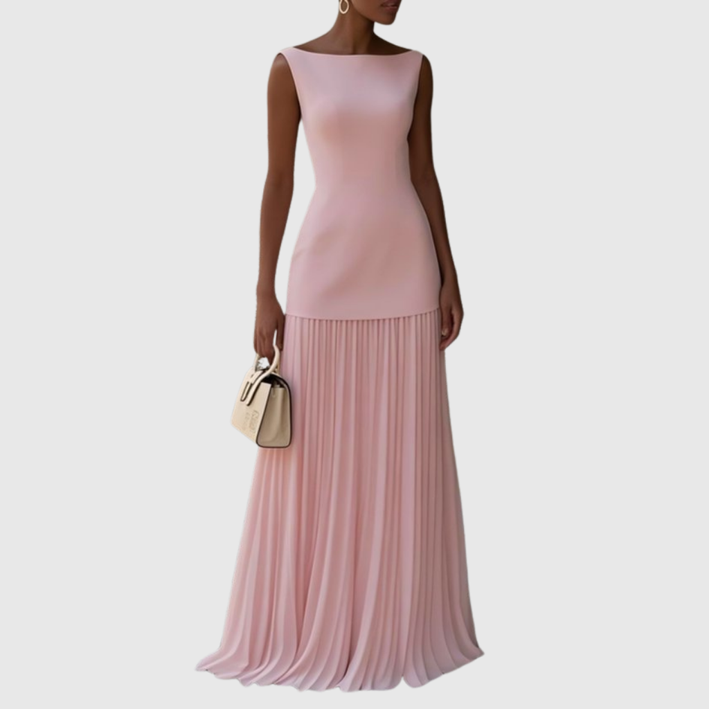 Estela | Vestido sin Mangas con Pliegues Fluidos