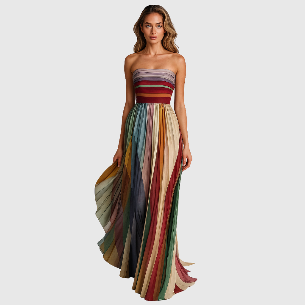 Mónica | Vestido Largo Chic con Detalles Elegantes