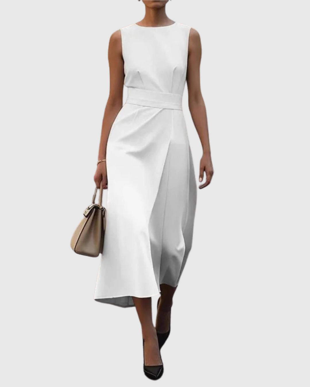 Inés | Vestido Elegante de Cuello Redondo