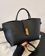 Bolso de mano elegante liso para mujer de estilo francés