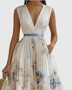 Carla | Vestido Largo Plisado Elegante