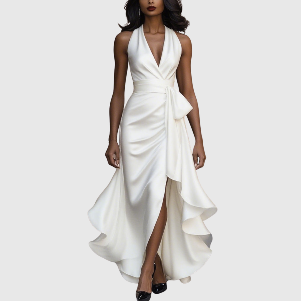 Esther | Vestido Largo Cruzado de Noche