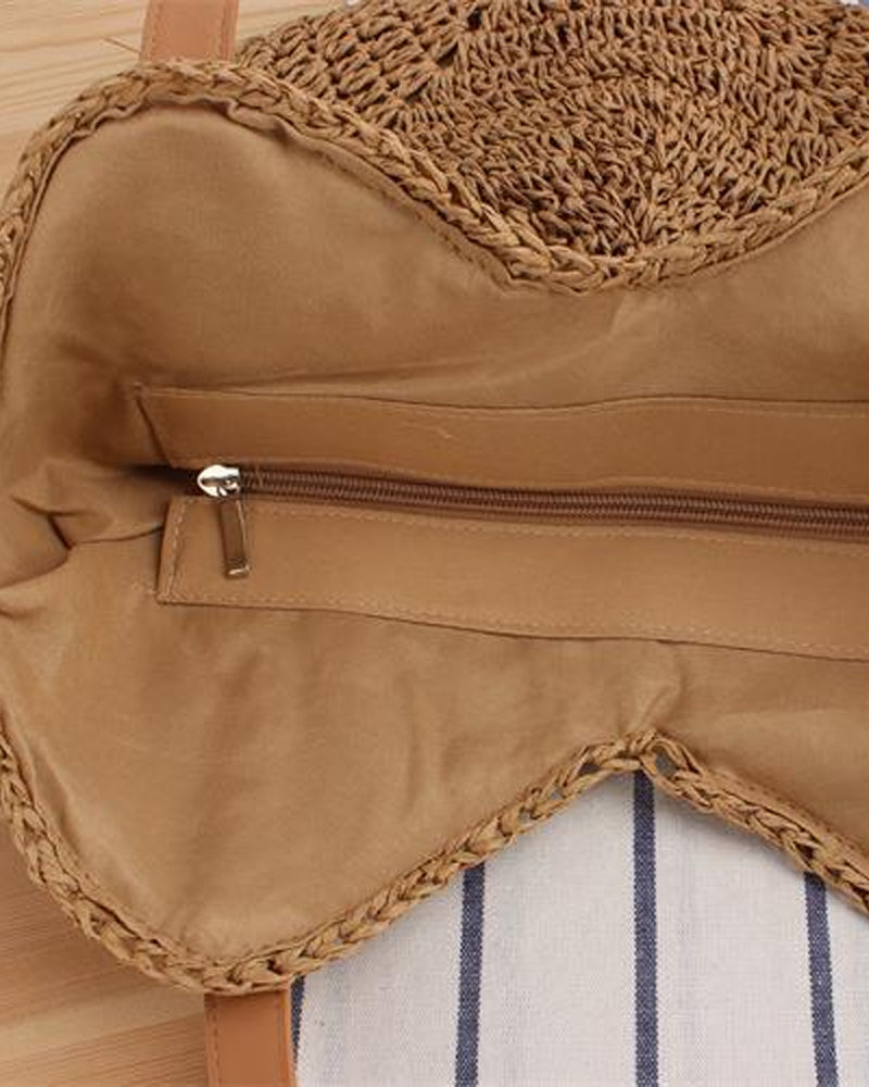 Bolso tote de paja para mujer
