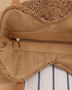 Women's straw tote bag
