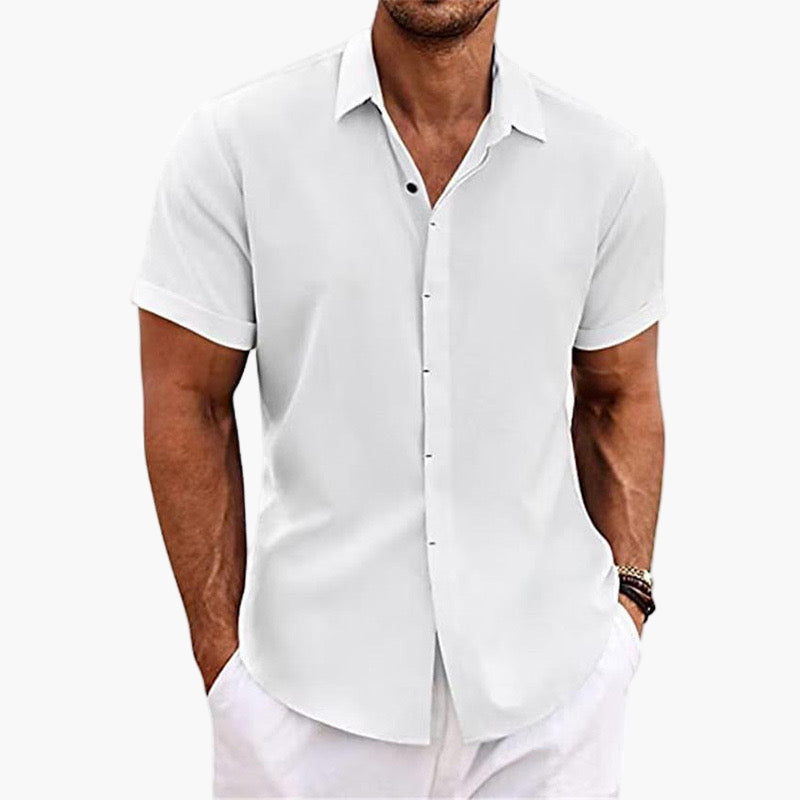 Miguel | Camisa de Lino de Manga Corta