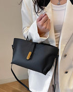 Bolso de mano elegante liso para mujer de estilo francés