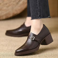 Celina | Zapatos de Tacón Ancho de Piel