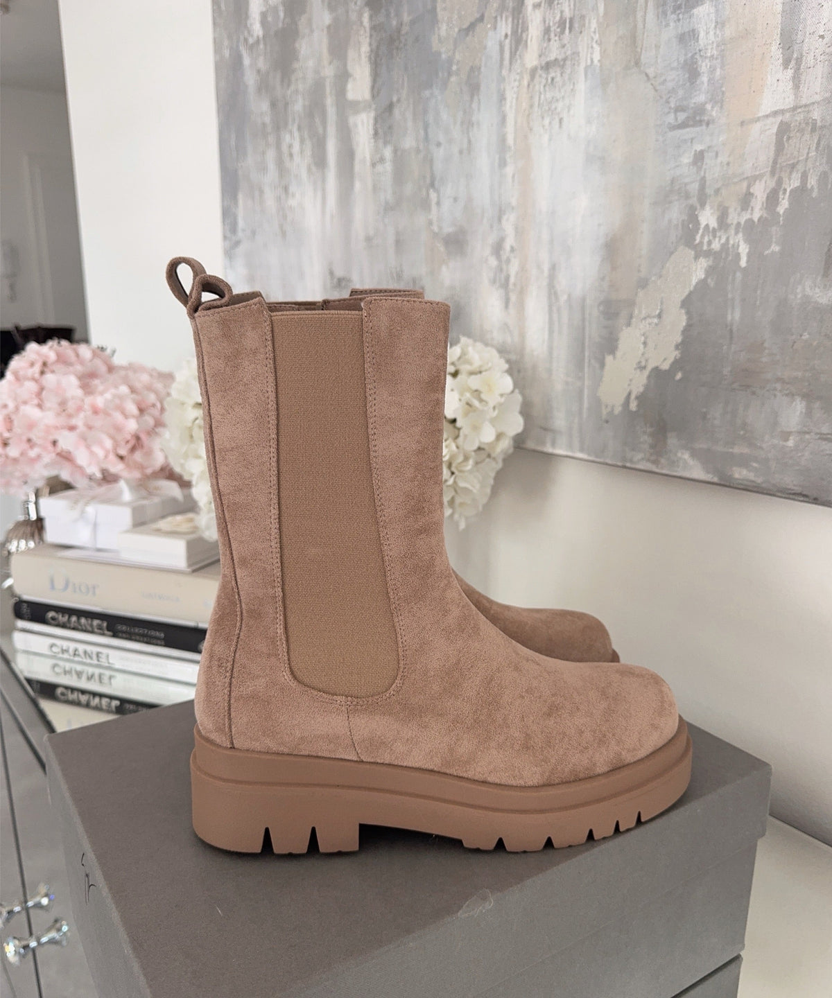 Celia | Botines Chelsea Beige