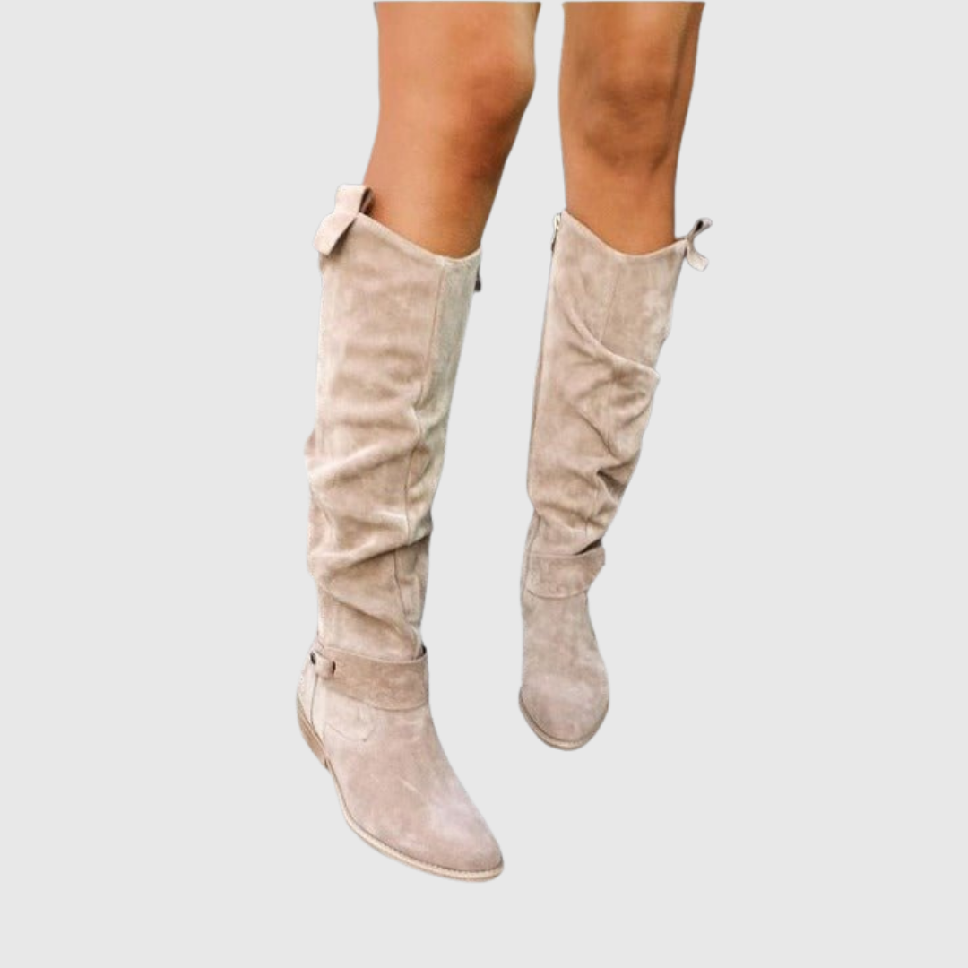Nerea | Elegantes Botas Altas de Piel hasta la Rodilla
