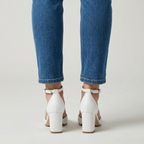Alicia | Silver-tone slingback pumps