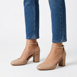 Alicia | Zapatos de salón con tira en tono plateado