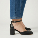 Alicia | Zapatos de salón con tira en tono plateado