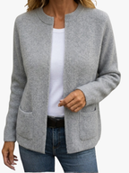 Coral | Chaqueta de Punto con Cremallera y Bolsillos