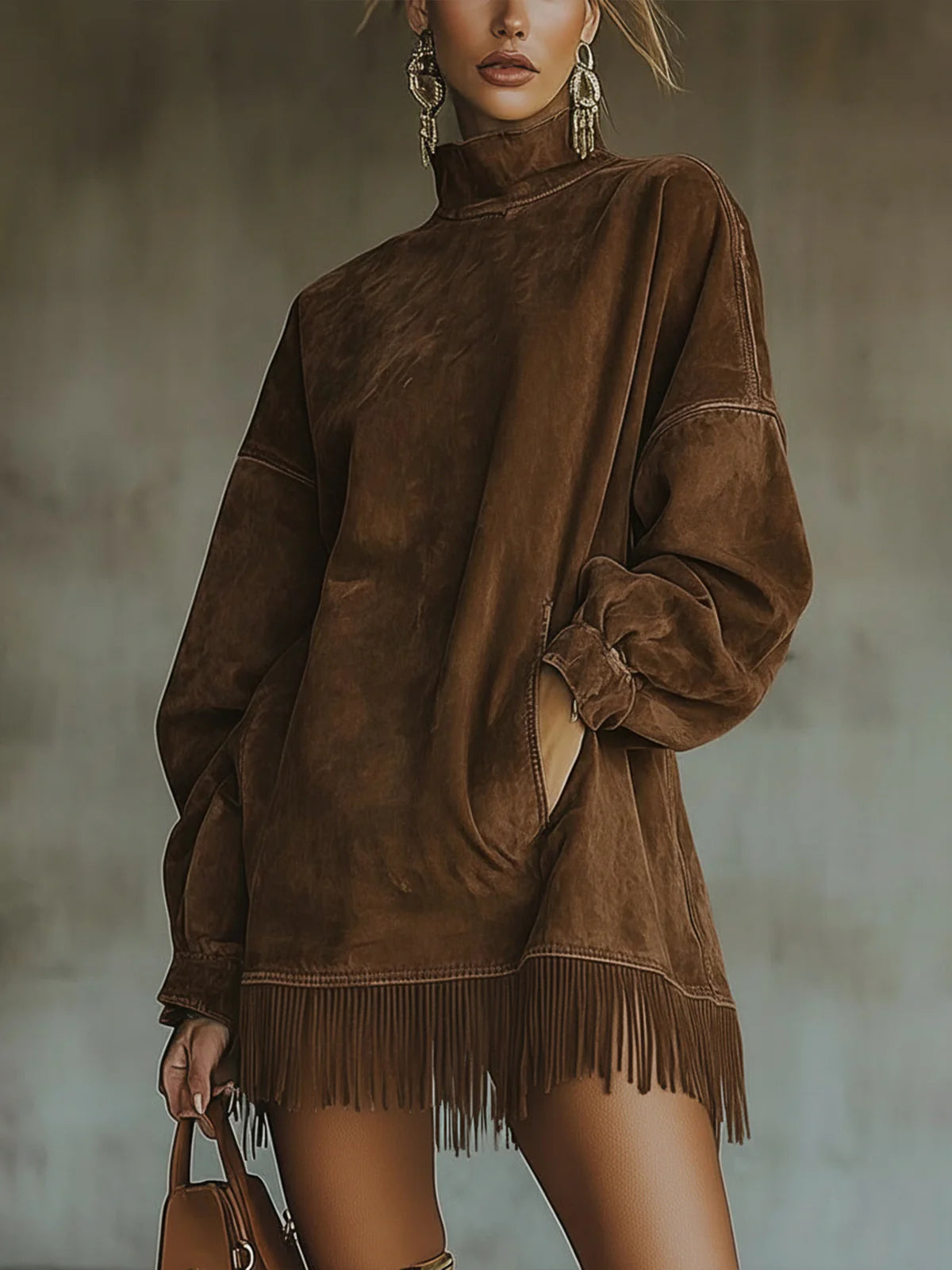 Gema | Vestido de Ante con Flecos