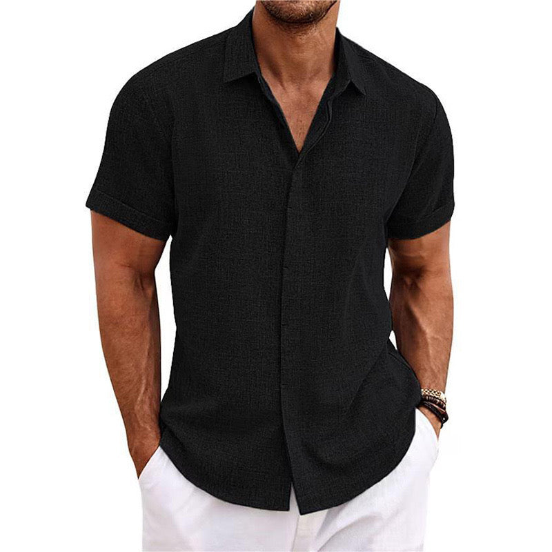Miguel | Camisa de Lino de Manga Corta