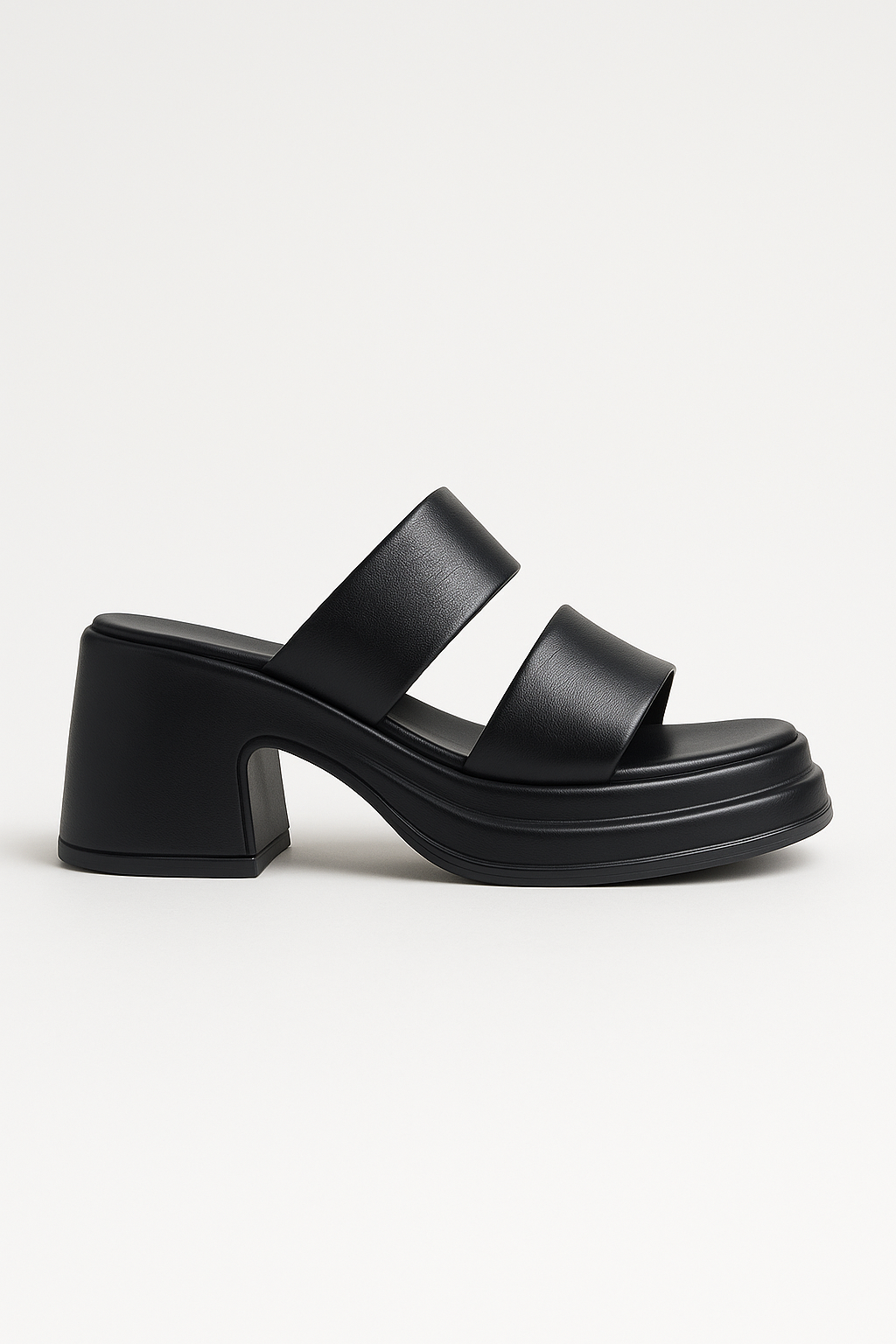 Carla | Sandalias de Piel de Becerro con Tacón Ancho Alto