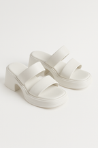 Carla | Sandalias de Piel de Becerro con Tacón Ancho Alto