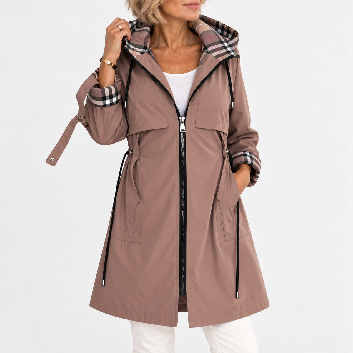 Noelia | Abrigo Impermeable con Cremallera