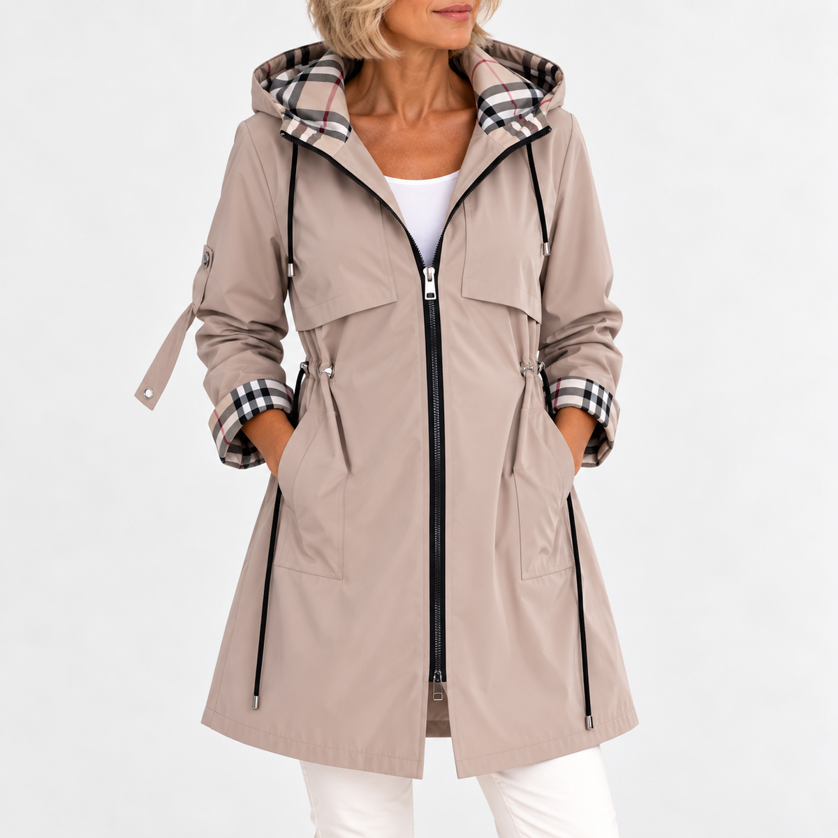 Noelia | Abrigo Impermeable con Cremallera