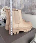 Nora | Botines Chelsea Cortos Beige