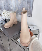 Nora | Botines Chelsea Cortos Beige