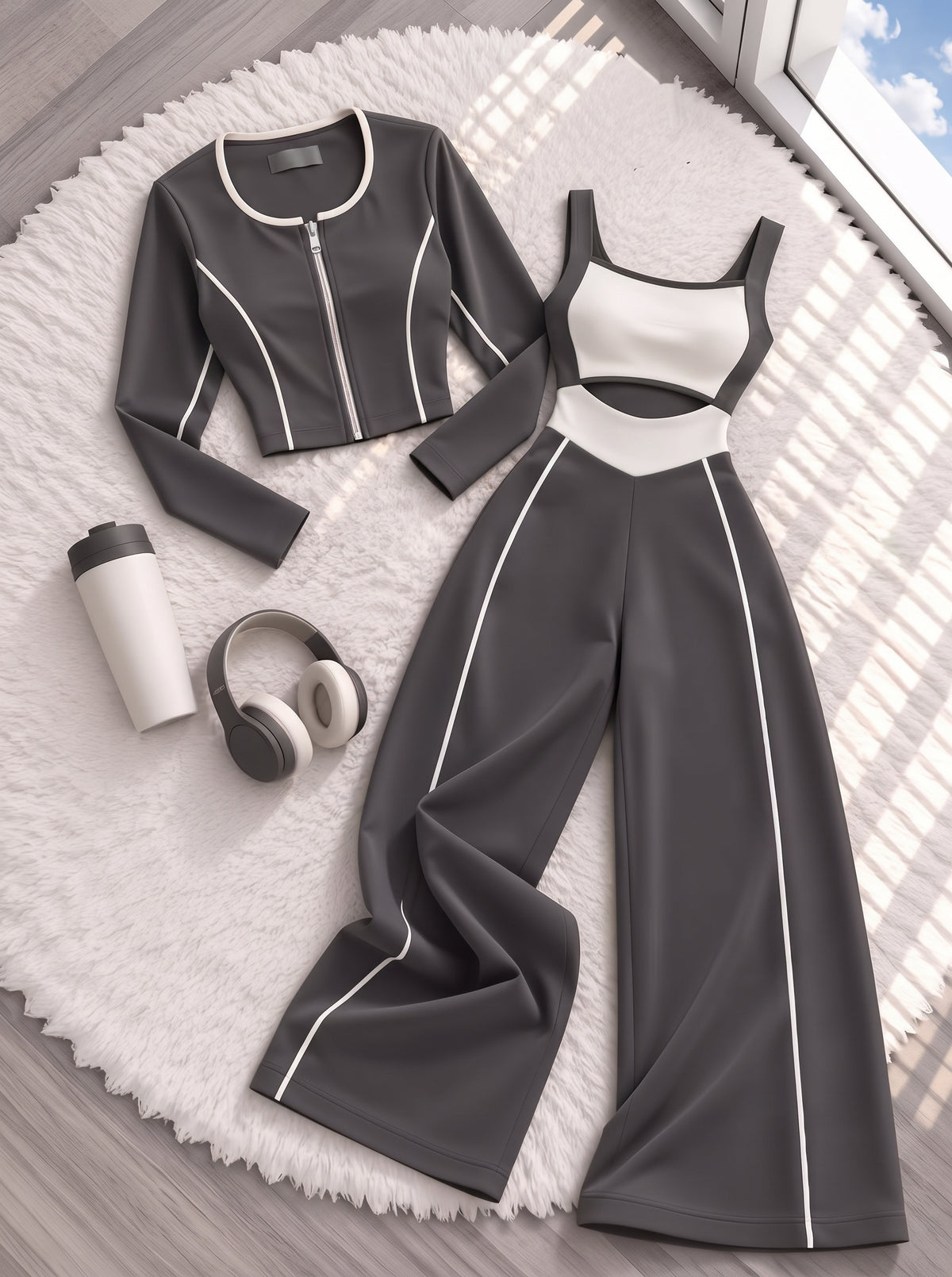 Conjunto bicolor deportivo