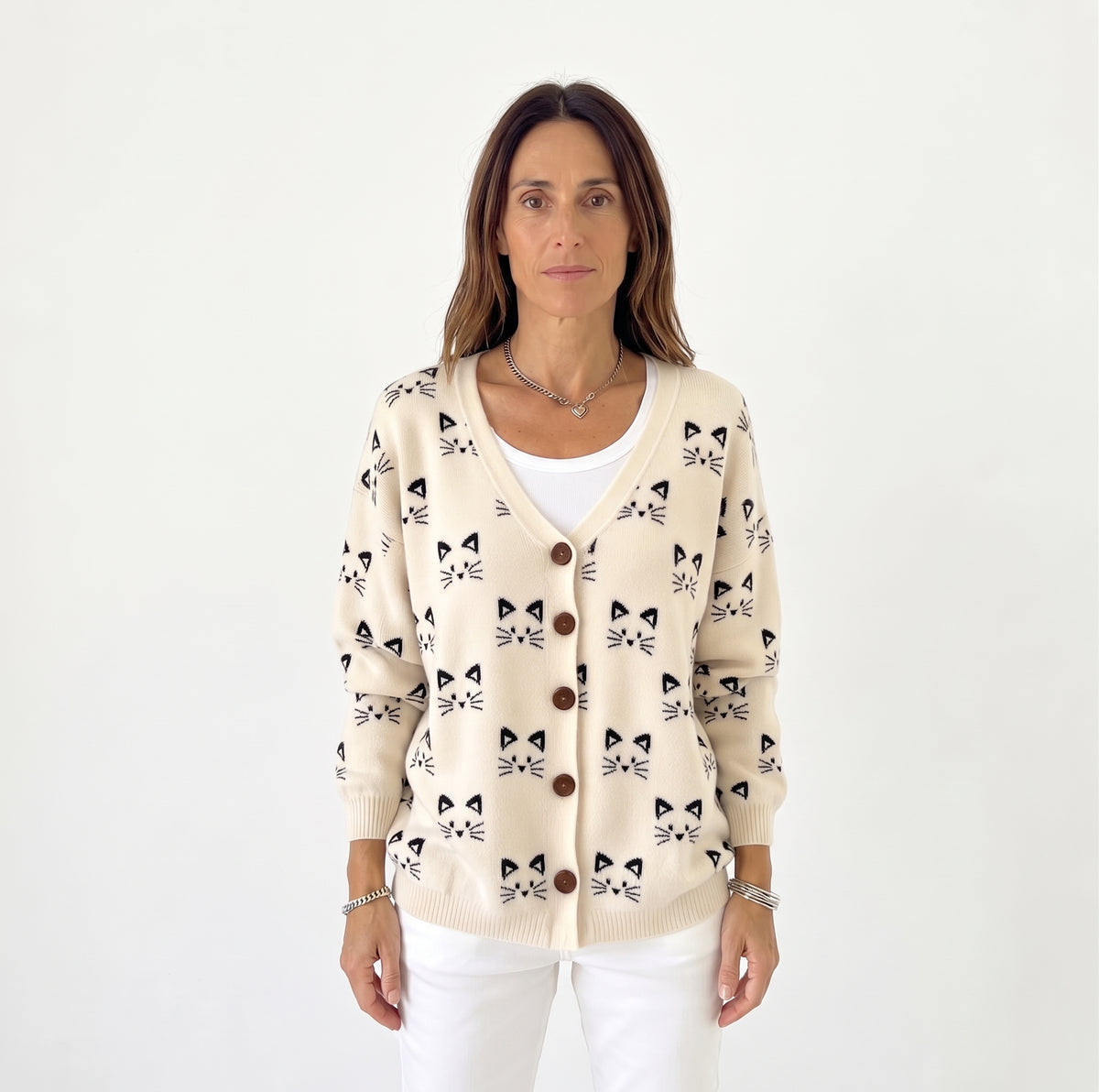 África | Chaqueta de punto con botones delanteros