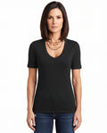 Deep V-neck plain T-shirt