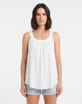 Pleated solid tank top set