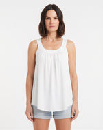 Conjunto de camiseta de tirantes lisa plisada